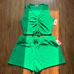 Juicy Couture 2-Pc Set Terry Size 2X Green New